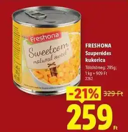 Lidl Freshona Szuperédes kukorica ajánlat