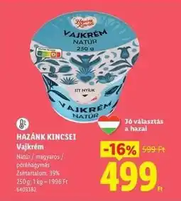 Lidl Hazánk Kincsei Vajkrém ajánlat