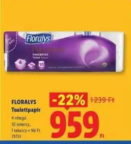 Lidl FLORALYS Toalettpapír ajánlat