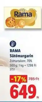 Lidl RAMA Sütőmargarin ajánlat