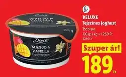 Lidl DELUXE Tejszínes joghurt ajánlat