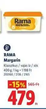 Lidl RAMA Margarin ajánlat