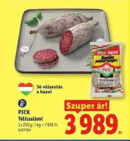 Lidl PICK Téliszalámi ajánlat