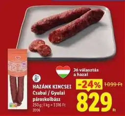Lidl HAZÁNK KINCSEI Csabai / Gyulai pároskolbász ajánlat