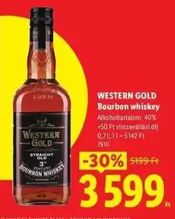 Lidl WESTERN GOLD Bourbon Whiskey ajánlat