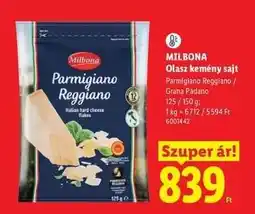 Lidl MILBONA Olasz kemény sajt ajánlat