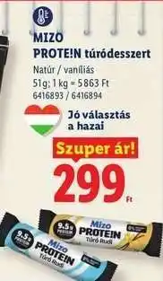 Lidl Mizo PROTE!N túródesszert ajánlat