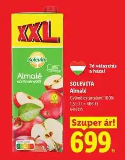 Lidl SOLEVITA Almalé ajánlat