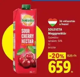Lidl SOLEVITA Meggynektár ajánlat