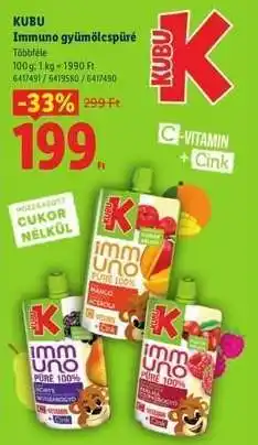 Lidl Kubu Immuno gyümölcspüré ajánlat