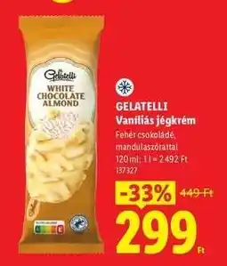 Lidl GELATELLI Vaníliás jégkrém ajánlat