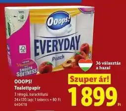 Lidl OOOPS! Toalettpapír ajánlat