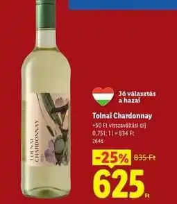 Lidl TOLNAI Chardonnay ajánlat