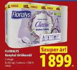 Lidl FLORALYS Konyhai törlőkendő ajánlat