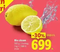 Lidl Bio citrom ajánlat
