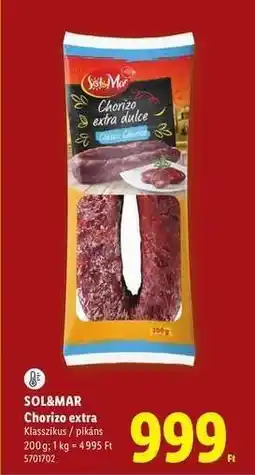Lidl Sol&Mar Chorizo extra ajánlat