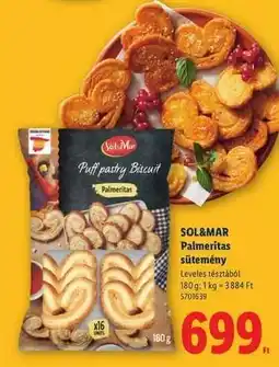 Lidl SOL&MAR Palmeritas sütemény ajánlat