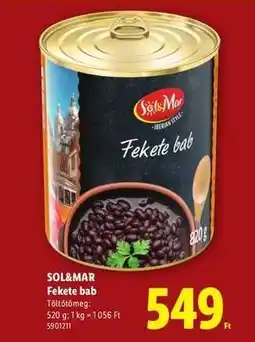 Lidl SOL&MAR Fekete bab ajánlat