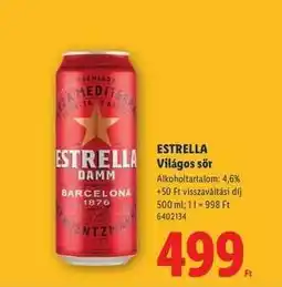 Lidl ESTRELLA ajánlat