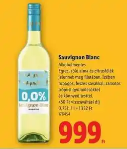 Lidl Sauvignon Blanc ajánlat
