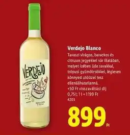 Lidl Verdejo Blanco ajánlat