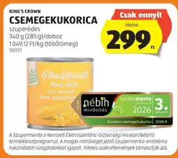 ALDI KING'S CROWN CSEMEGEKUKORICA ajánlat