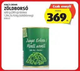 ALDI KING'S CROWN ZÖLDBORSÓ ajánlat