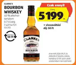 ALDI Clarke's Bourbon Whiskey ajánlat