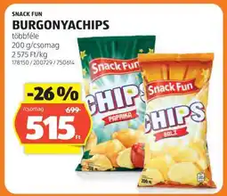ALDI Snack Fun Burgonyachips ajánlat
