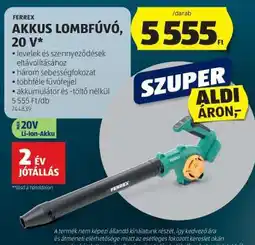 ALDI FERREX Akkus Lombfúvó, 20 V ajánlat