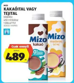 ALDI Mizo Kakaóital vagy Tejital ajánlat