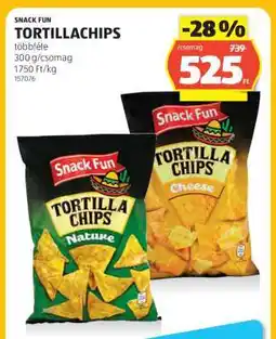 ALDI SNACK FUN TORTILLACHIPS ajánlat