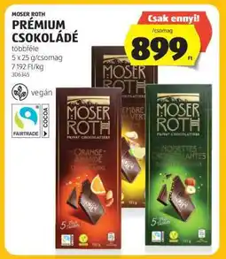 ALDI Moser Roth Prémium Csokoládé ajánlat
