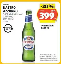 ALDI Peroni Nastro Azzurro ajánlat
