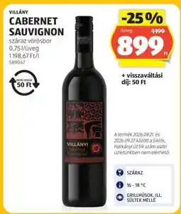 ALDI Villány Cabernet Sauvignon ajánlat