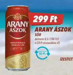 CBA Arany ászok sör ajánlat