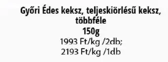 Győri Édes keksz