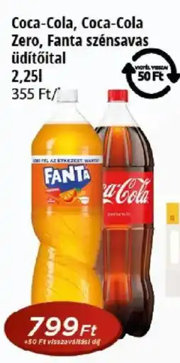 Real Coca-Cola, coca-cola zero, fanta szénsavas üdítőital ajánlat