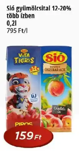 Real Sio gyümölcsital 12-20% ajánlat