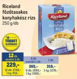 Metro Riceland főzőtasakos konyhakész rizs ajánlat