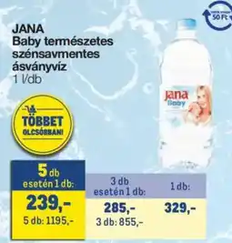 Metro Jana baby természetes szénsavmentes ásványvíz ajánlat