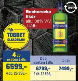 Metro Becherovka likör ajánlat
