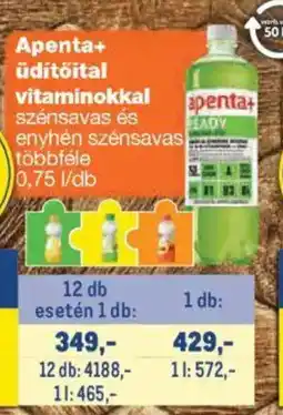 Metro Apenta+ üdítőital ajánlat