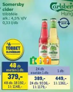 Metro Carlsberg cider ajánlat