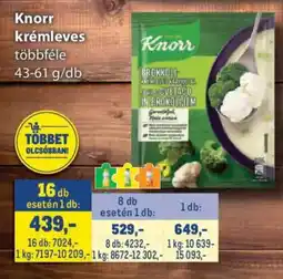 Metro Knorr krémleves ajánlat