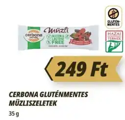 Príma Cerbona gluténmentes müzliszeletek ajánlat