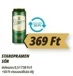 Príma Staropramen sör ajánlat