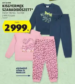 ALDI Lily & Dan kisgyermek szabadidőszett ajánlat