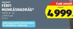 ALDI Topcraft férfi munkásnadrág ajánlat