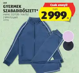 ALDI L&D gyermek szabadidőszett ajánlat